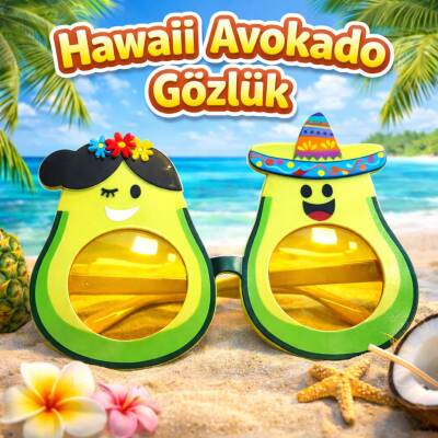 Hawaii Temalı Avokado Gözlük (1)