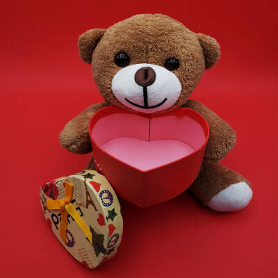 Hediyelik Kahverengi Kutulu Ayıcık (1)