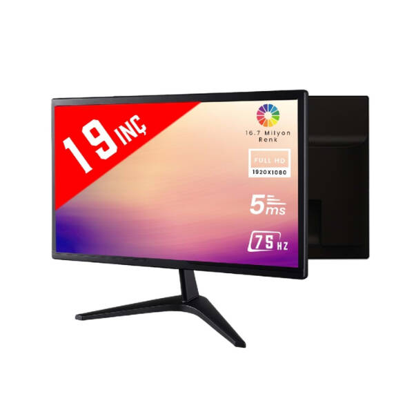 Hoparlörlü 19" Led Monitör - 1