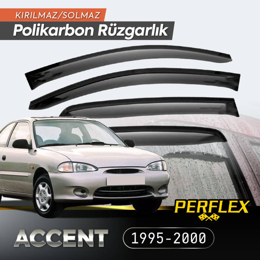 Hyundai Accent 1995-2000 Cam Rüzgarlığı V2 Mugen - 1