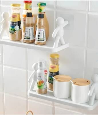 İnsan Figürlü Yapışkanlı Çok Amaçlı Duvar Rafı (1)