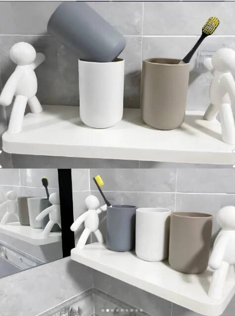 İnsan Figürlü Yapışkanlı Çok Amaçlı Duvar Rafı - 3