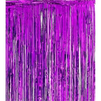 Işıltılı Duvar ve Kapı Perdesi Mor Renk (1)