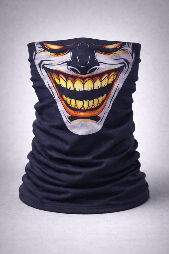 Joker Gülüşlü Çok Amaçlı Buff – Yüz, Boyun Maskesi ve Bandana No 3 - 2