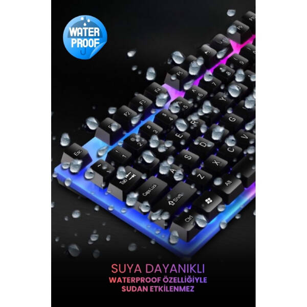 Kablolu Işıklı Gaming Standart Türkçe Q Klavye Ve Mouse Seti - 5