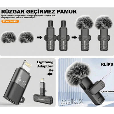 Kablosuz Type-C Yaka Mikrofonu (1)