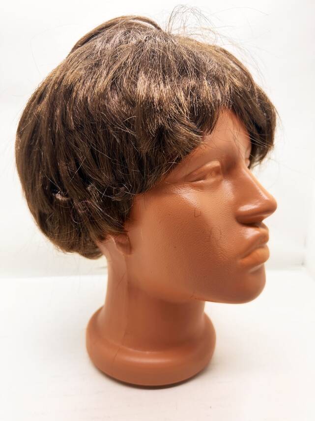 Kahverengi Kısa Kesim İçi Astarlı Erkek Peruğu - 1