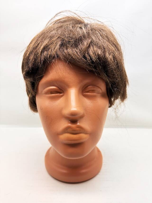 Kahverengi Kısa Kesim İçi Astarlı Erkek Peruğu - 3