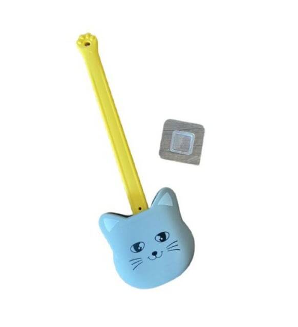 Kedi Tasarımlı Ergonomik Tuvalet Fırçası - 3