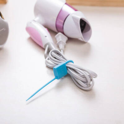 Kilit Şeklinde Silikon Kablo ve Poşet Bağlama Aparatı (3'lü Set) (1)