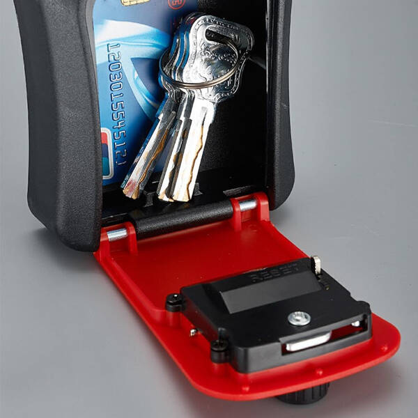 Kırmızı Şifreli Anahtar ve Eşya Saklama Güvenlik Kasası - 2