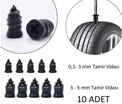 Lastik Tamir Kiti Kauçuk Vida Seti - 3