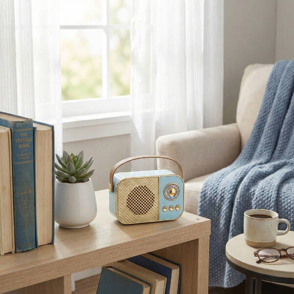 LED Aydınlatmalı Hoparlör Mavi - 1