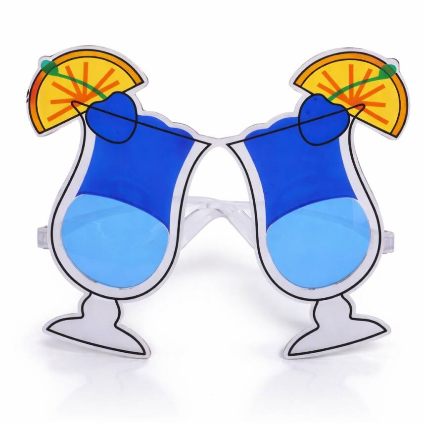 Mavi Kokteyl Bardak Parti Gözlüğü - 1