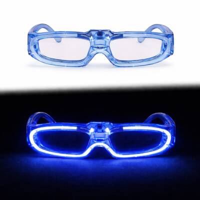 Mavi LED Işıklı Parti Gözlüğü - 3 Modlu