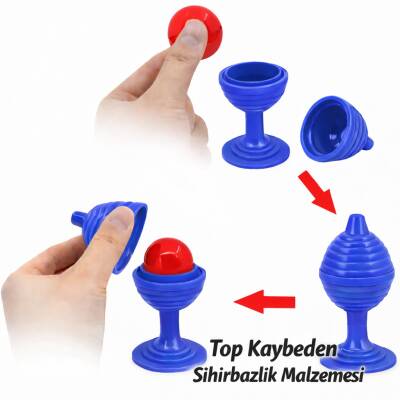 Mavi Renk Sihirli Kupa Top Kaybetme Oyunu 7 cm (1)