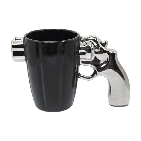 Metalik Silah Tasarımlı Kupa Bardak - 1