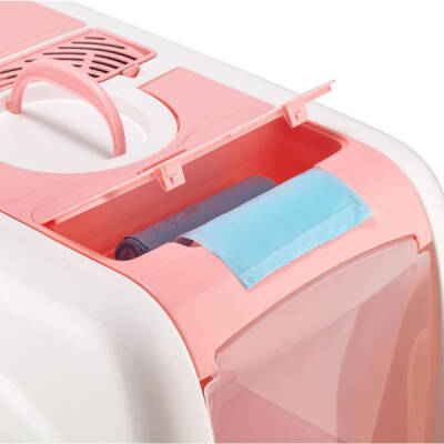 Mikopet Büyük Kapalı Kedi Tuvaleti Mor - 3