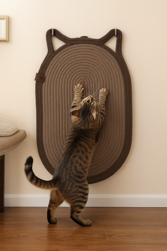 Mikopet Dekoratif Kedi Kulaklı Tırmalama Paspası - 1