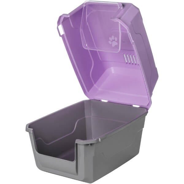 Mikopet Deluxe Mor Kapalı Kedi Tuvaleti - 1