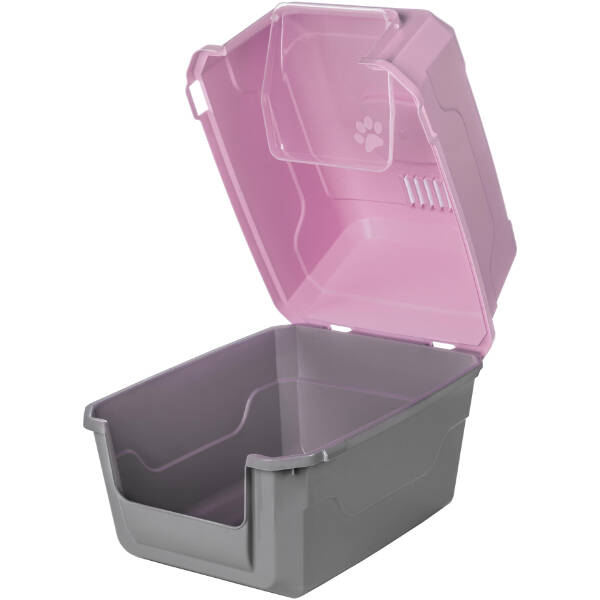 Mikopet Deluxe Pembe Kapalı Kedi Tuvaleti - 1