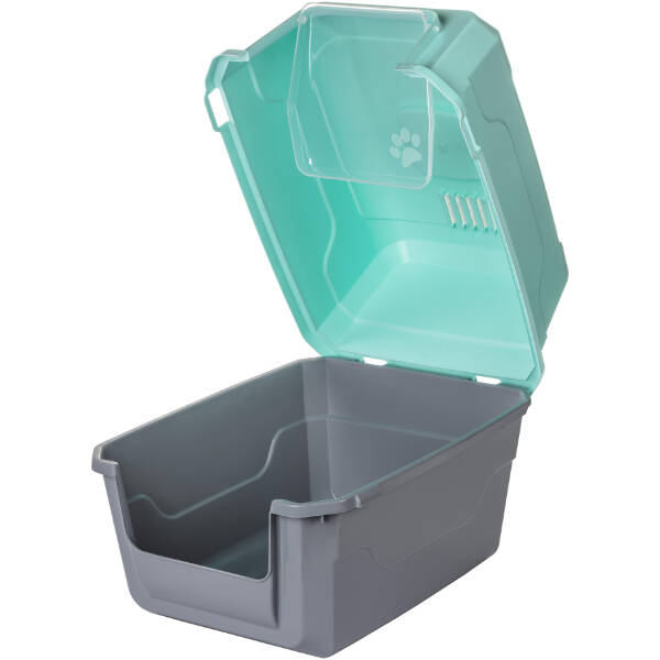 Mikopet Deluxe Yeşil Kapalı Kedi Tuvaleti - 1