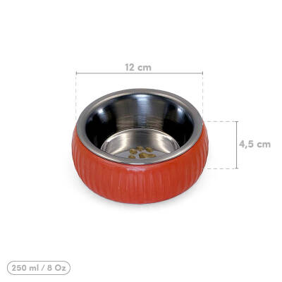 Mikopet Organik Seramik Mama Kabı Kiremit (1)