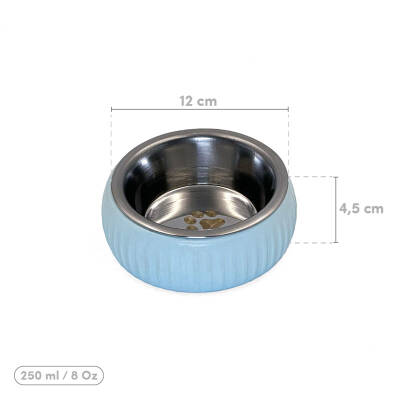 Mikopet Organik Seramik Mama Kabı Mavi - 3