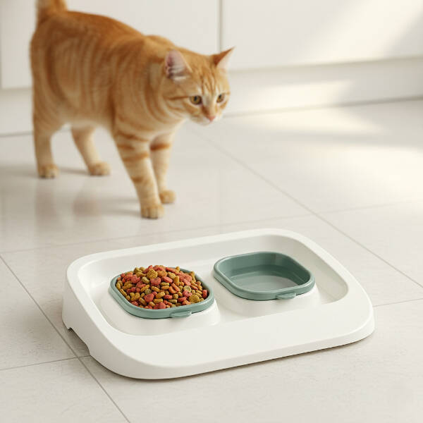 Mikopet Yeşil 2'si 1 Arada Mama Ve Su Kabı - 1