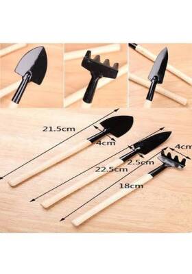 Mini Ahşap Hobi Bahçe Seti 3 Parça - 4