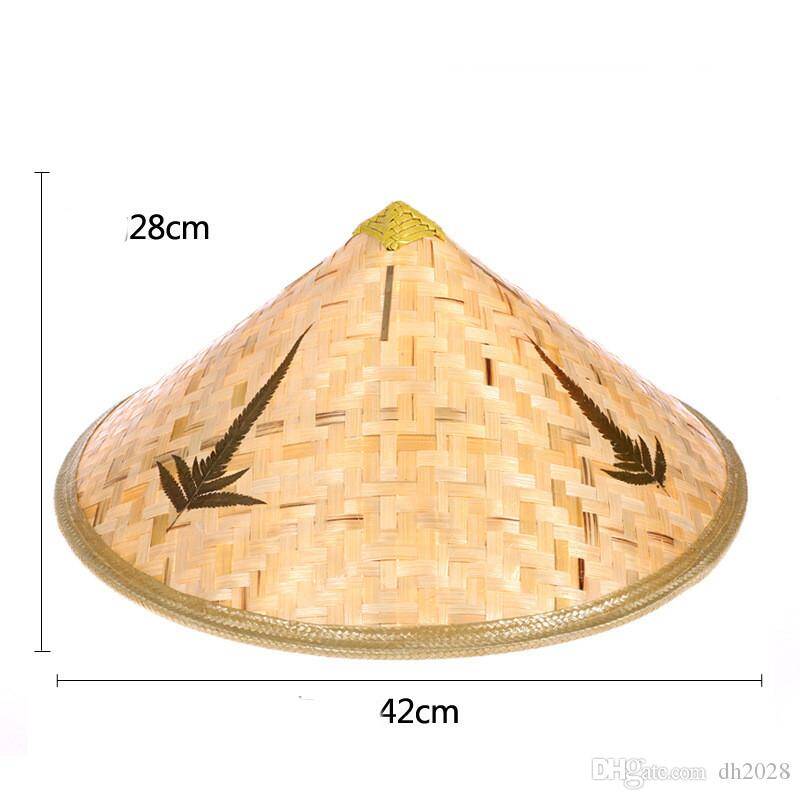 Naturel Renk Cambodia Kamboçyalı Vietnam Şapkası PVC Hasır - 2