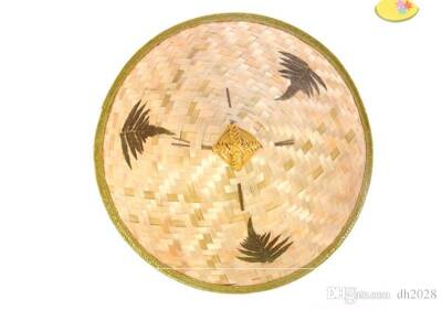 Naturel Renk Cambodia Kamboçyalı Vietnam Şapkası PVC Hasır - 4