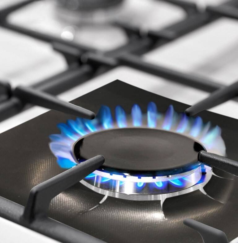 Ocak Koruyucu Folyo Yanmaz Yapışmaz 4'lü Set Siyah Renk - 2