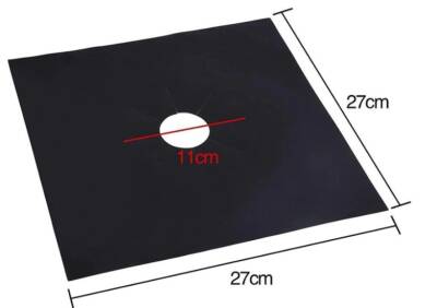 Ocak Koruyucu Folyo Yanmaz Yapışmaz 4'lü Set Siyah Renk - 4
