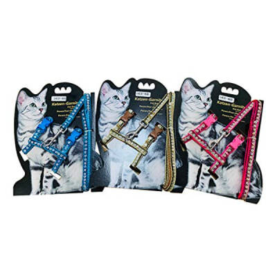 Parlak Kedi Gezdirme Göğüs Tasması (1)