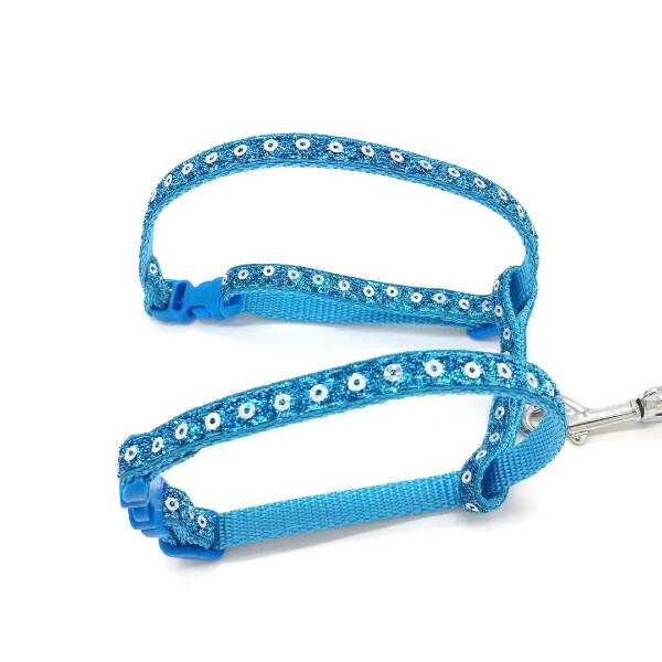 Parlak Kedi Gezdirme Göğüs Tasması - 3