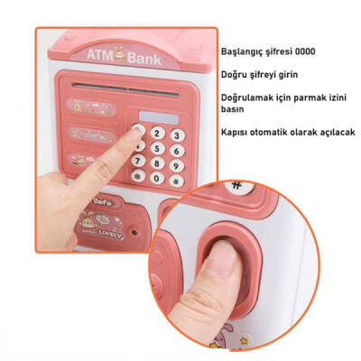 Parmak İzi ve Şifreli Elektronik ATM Kumbara (1)