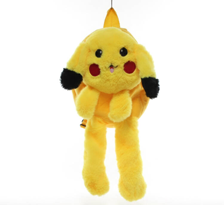 Peluş Işıklı Oynar Kulaklı Pikachu Sırt Çantası - 1