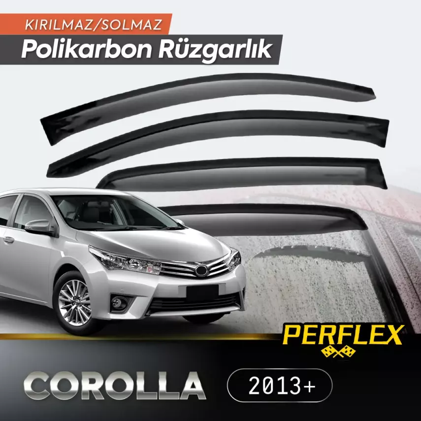 Perflex Polikarbon Kırılmaz Rüzgarlık V2 Mugen Toyota Corolla 2013+ - 1