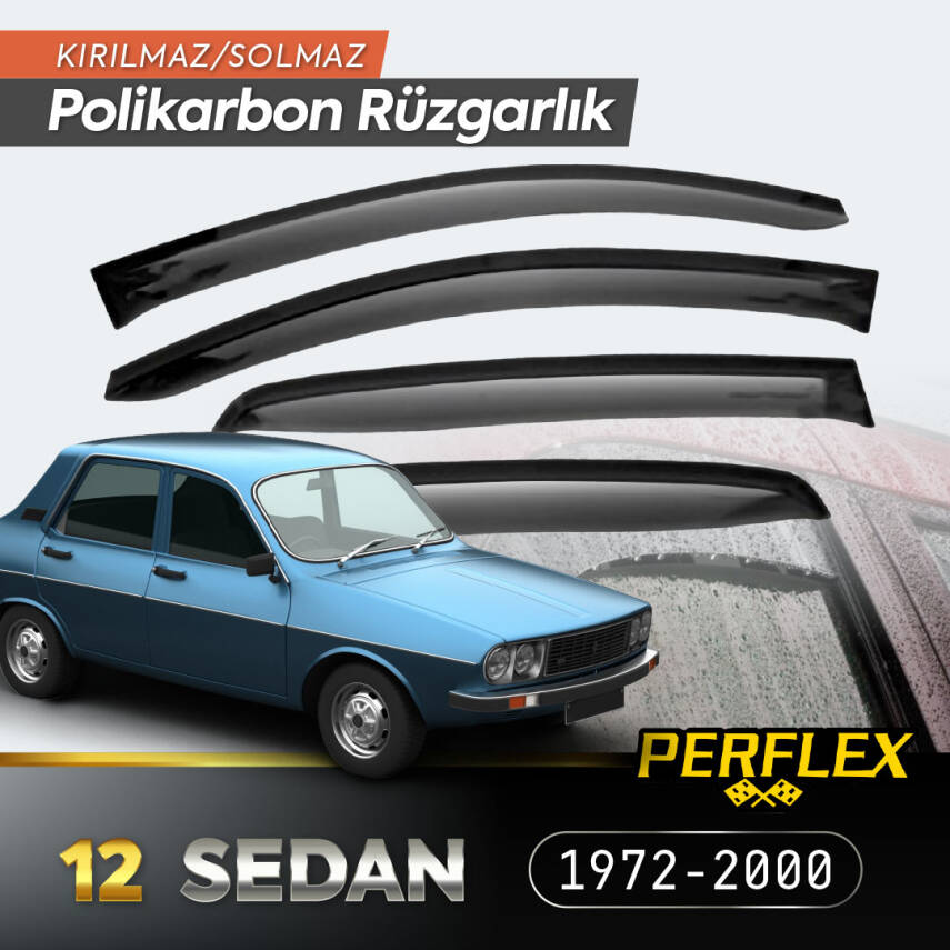 Renault 12 Sedan 1972-2000 Cam Rüzgarlığı V2 Mugen - 1