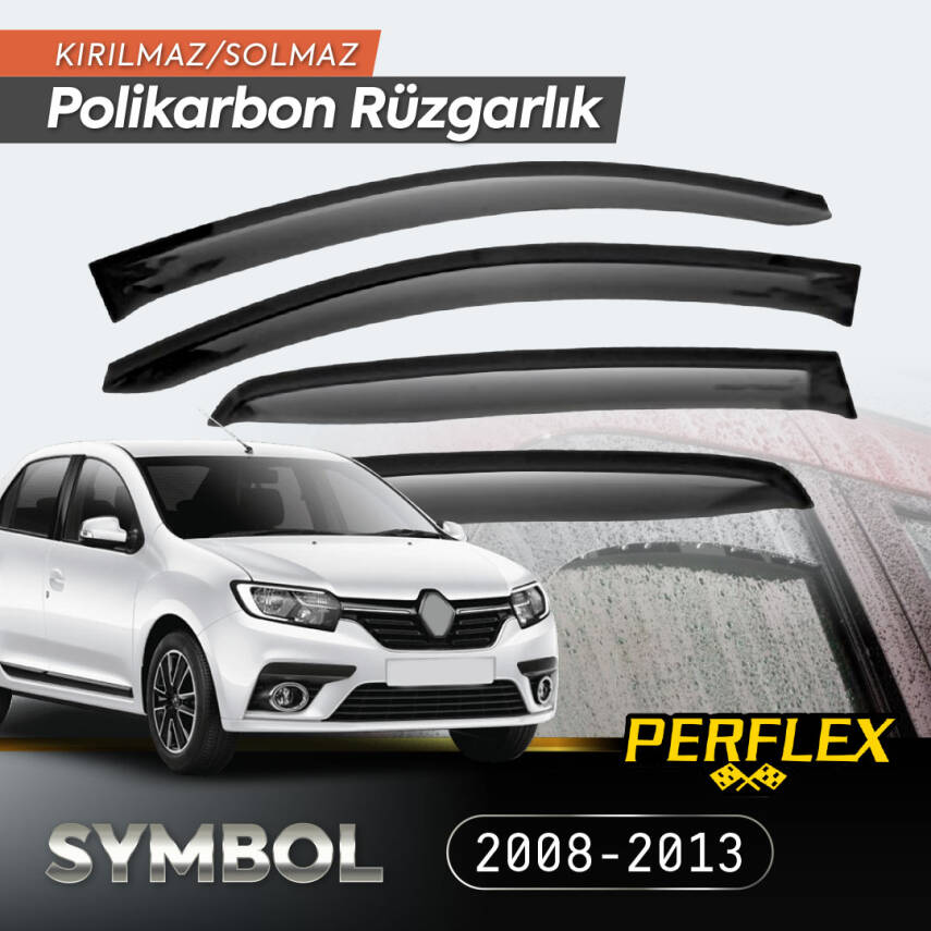 Renault Symbol 2008-2013 Cam Rüzgarlığı V2 Düz - 1