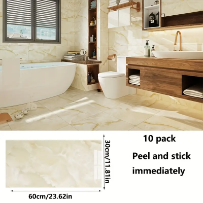 Sarı Mermer Desenli Alüminyum Plastik Duvar Stickerı - 3