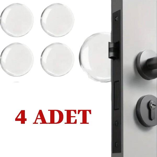 Şeffaf Silikon Mobilya ve Kapı Durdurucu Darbe Pedi 4'lü Set - 1