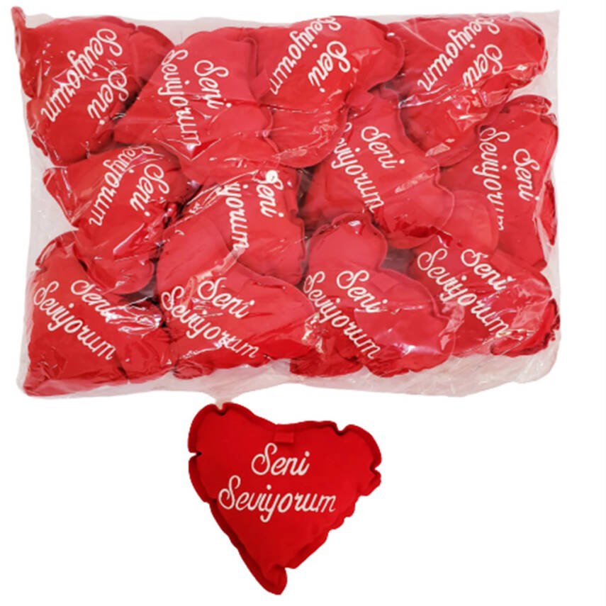 Seni Seviyorum Yazılı Kalp Yastık - 1