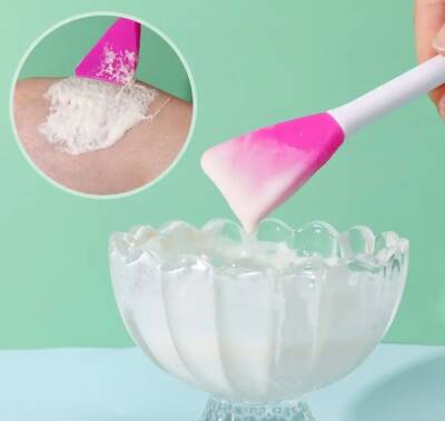 Silikon Yüz Temizleme Fırçası ve Maske Uygulama Spatulası - 3