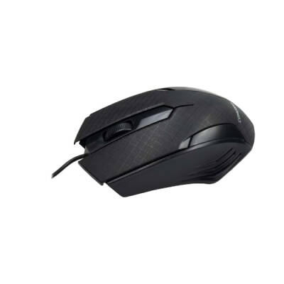 Siyah Mat Desenli USB Kablolu 3D Optik Mouse