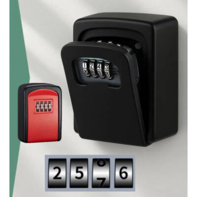Siyah Şifreli Anahtar ve Eşya Saklama Güvenlik Kasası