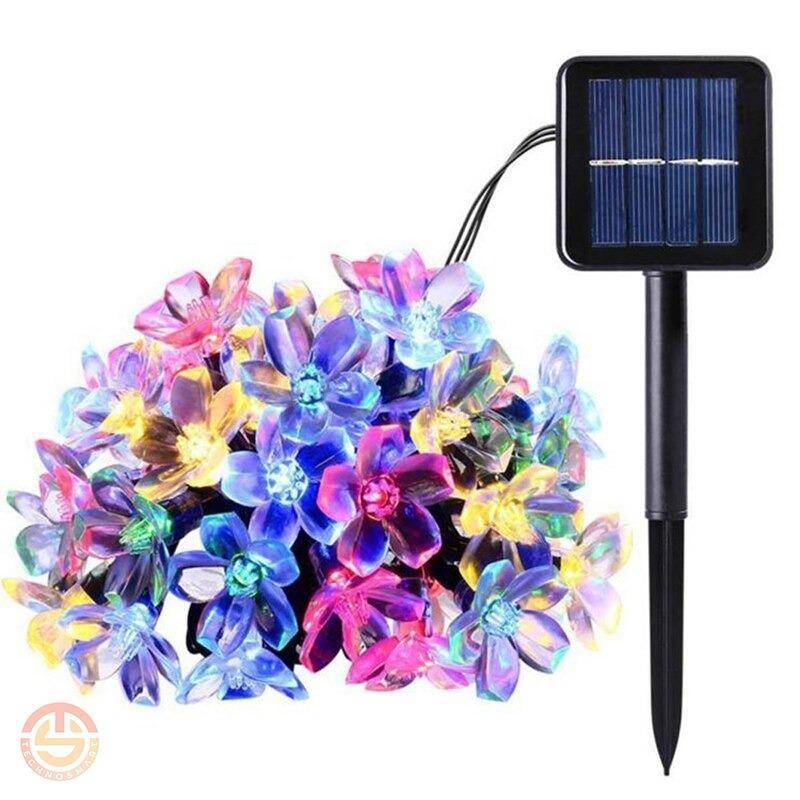 Solar 30 Ledli Çiçekli RGB Bahçe Aydınlatma Dekorasyon Güneş Enerjili - 5