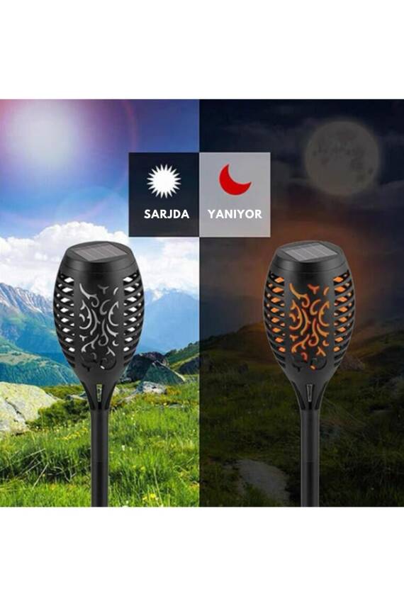 Solar Alev Efektli Bahçe Lambası - 4