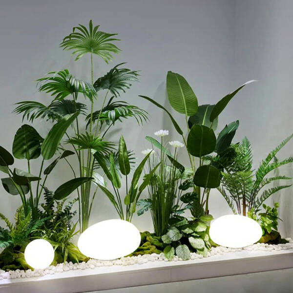 Solar Işıklı Taş Bahçe Aydınlatma Süsü - 3